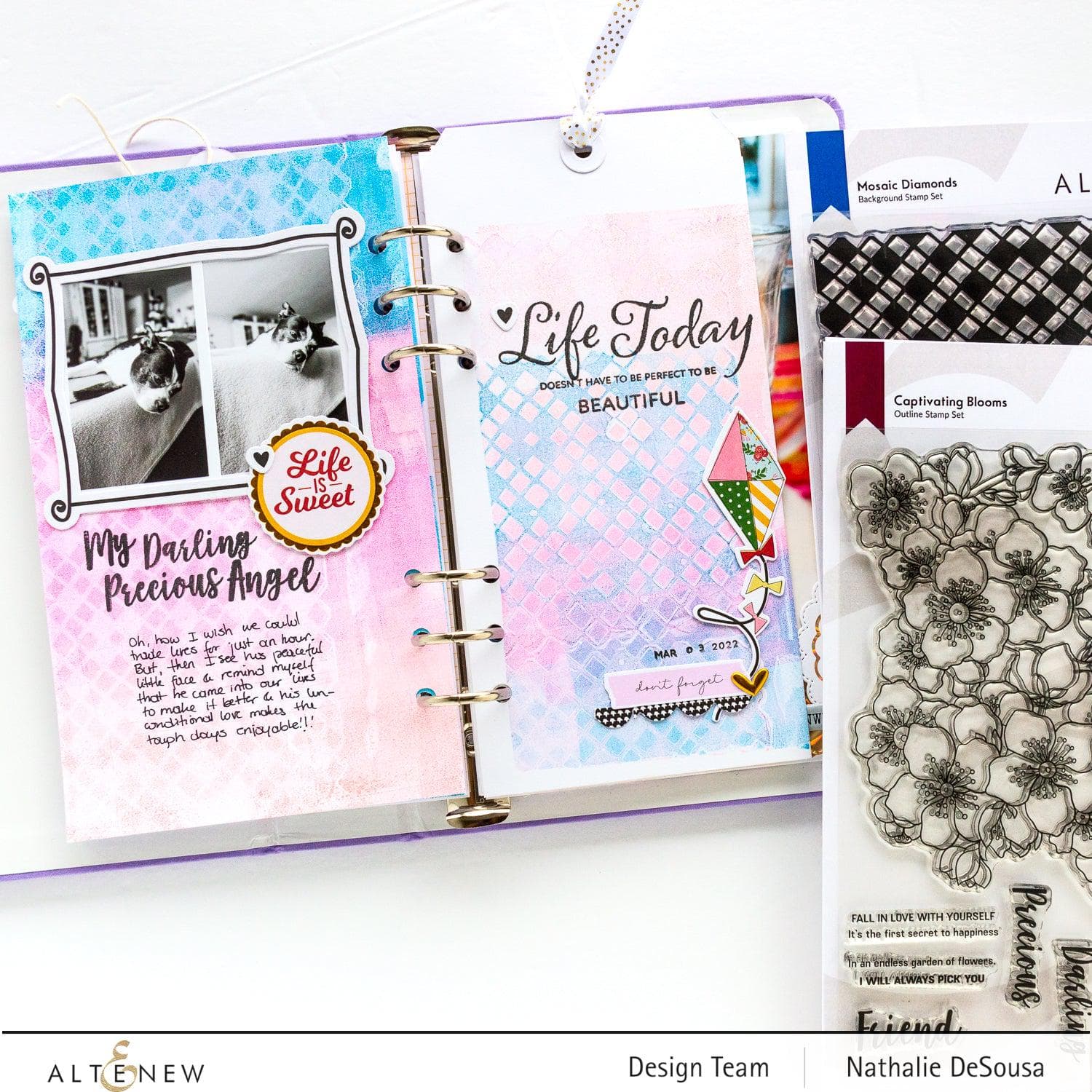 Diamond Mosaic Stamp Set for Scrapbooking, Card Making & DIY Crafts - Perfect for Home Decor, Gift Wrapping & Art Projects