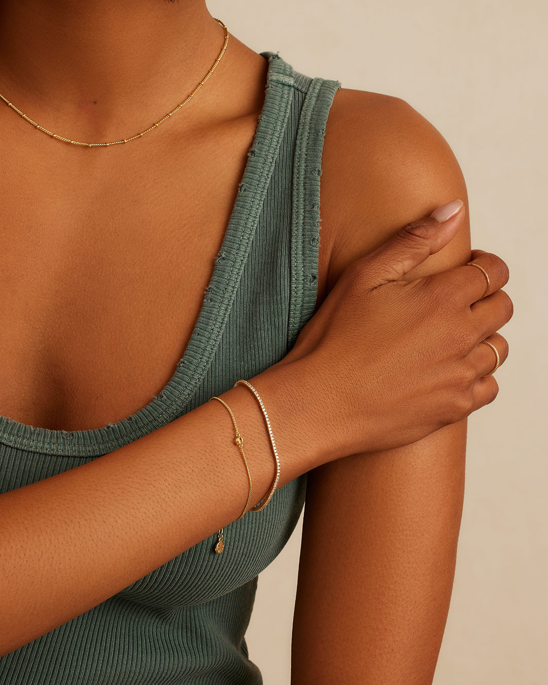 Wilder Mini Alphabet Bracelet - Personalized Initial Letter Bracelet for Women & Girls - Trendy Stackable Jewelry for Everyday Wear & Gifts