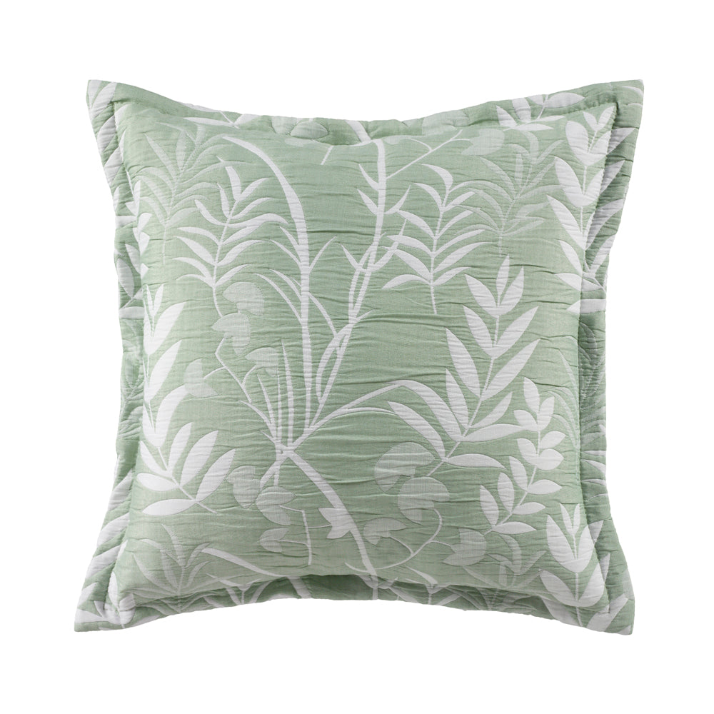 Eden Sage Square Filled Cushion - Soft Decorative Throw Pillow for Sofa, Bed & Home Decor | Perfect for Living Room, Bedroom & Nursery Comfort