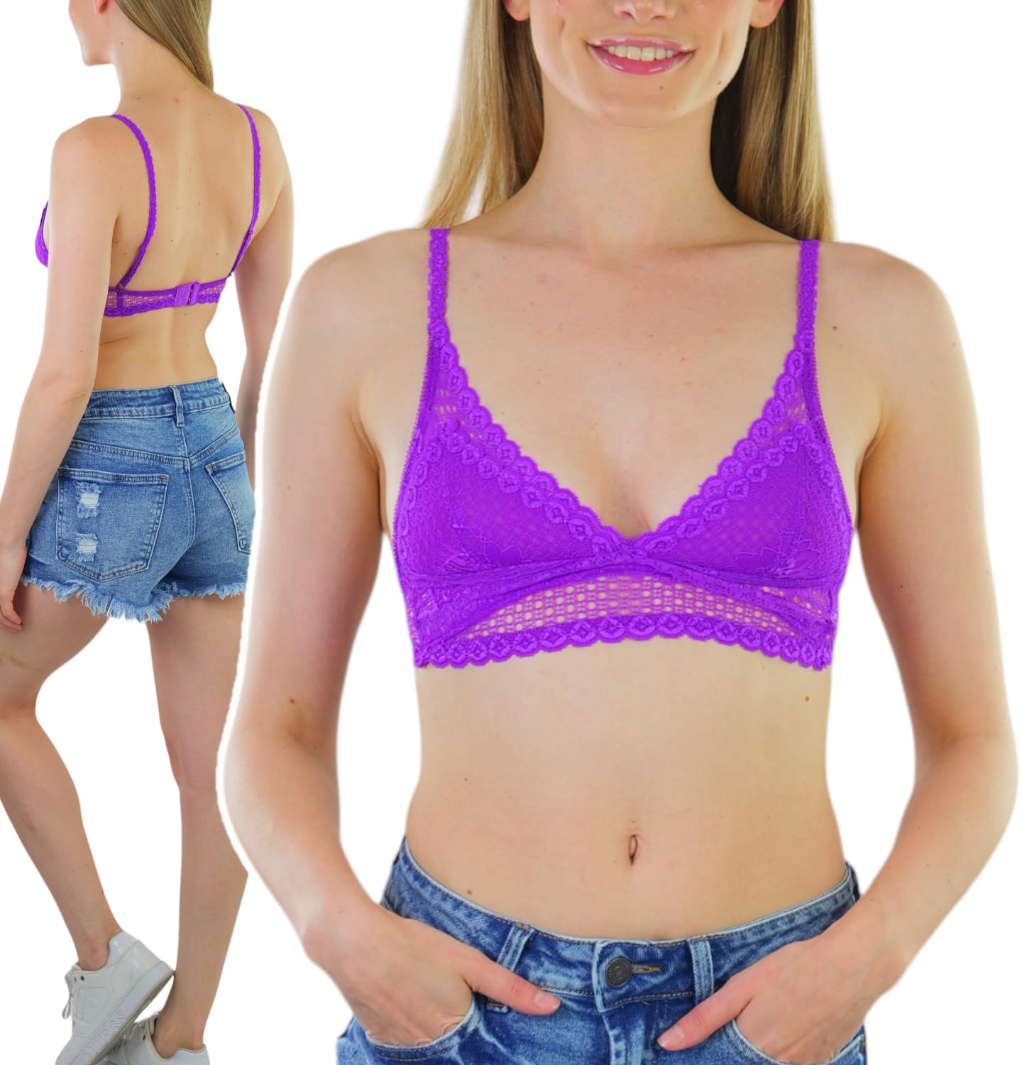 ToBeInStyle Women's Wireless Bralette - Lightweight Comfort Bra for Lounge, Sleep & Everyday Wear - Soft Seamless Bralette for Yoga, Travel & Relaxation