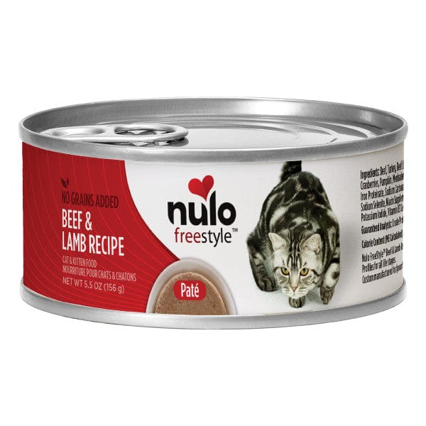 Nulo Freestyle Grain-Free Beef & Lamb Recipe Canned Cat Food – 5.5oz – High-Protein Wet Cat Food for Adult & Senior Cats – Perfect for Picky Eaters & Sensitive Stomachs