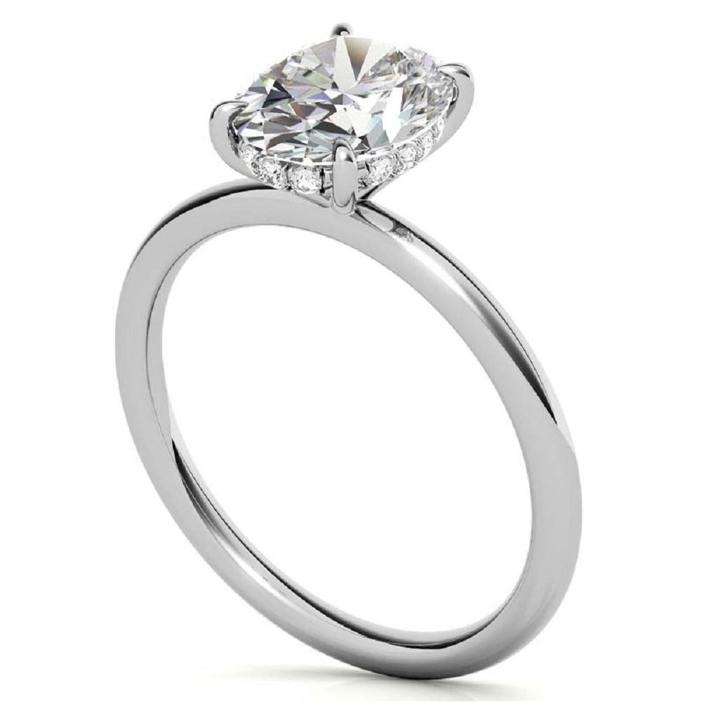 3 CT Oval Moissanite Engagement Ring - Vintage Solitaire Wedding Band with 4-Prong Setting in Sterling Silver - Anniversary, Promise Ring Gift for Her - Perfect for Proposals, Weddings & Special Occasions