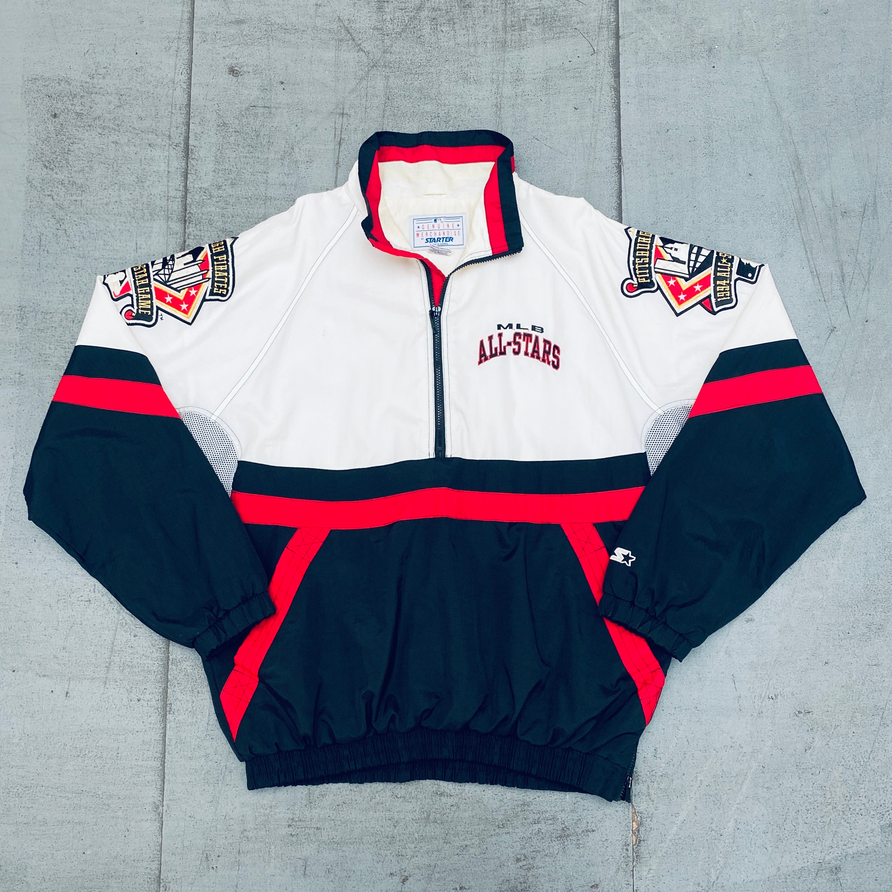 Pittsburgh Pirates 1994 MLB All-Star Game 1/4 Zip Starter Dugout Jacket - XXL Size - Vintage Baseball Outerwear for Fans & Collectors - Perfect for Game Day, Tailgating & Sports Memorabilia Display