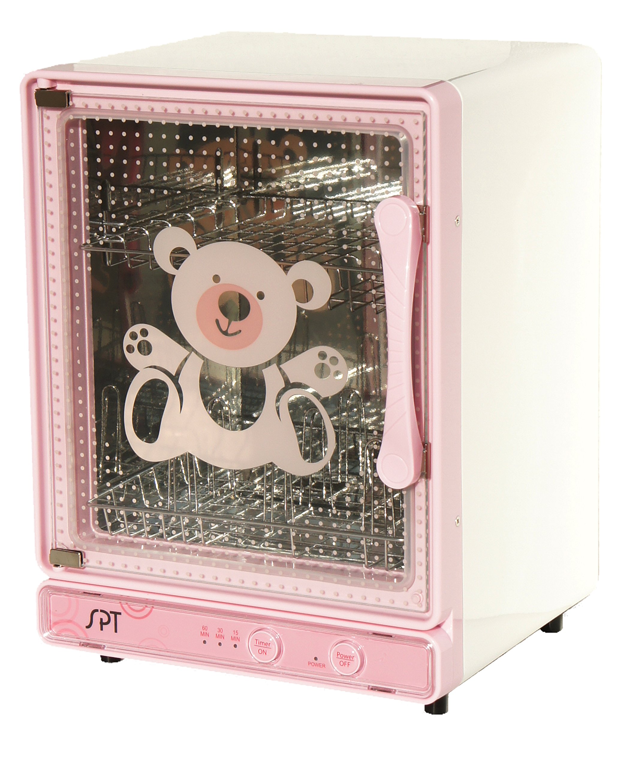 SPT SB-818P Electric Baby Bottle Sterilizer and Dryer with UV Sanitization - Pink | Safe for Pacifiers, Breast Pump Parts & Baby Toys | Nursery, Travel & Home Use
