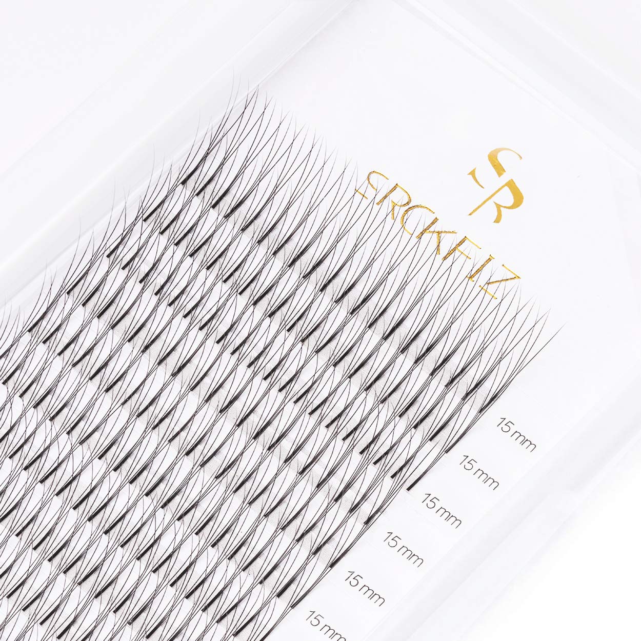 3D Lash Extensions Premade Fans - C/D Curl Natural Russian Volume Lashes 0.10mm Thickness - DIY Eyelash Extension Supplies 8-15mm (3D-C-0.10, 15mm) - Perfect for Salon Professionals & Home Use