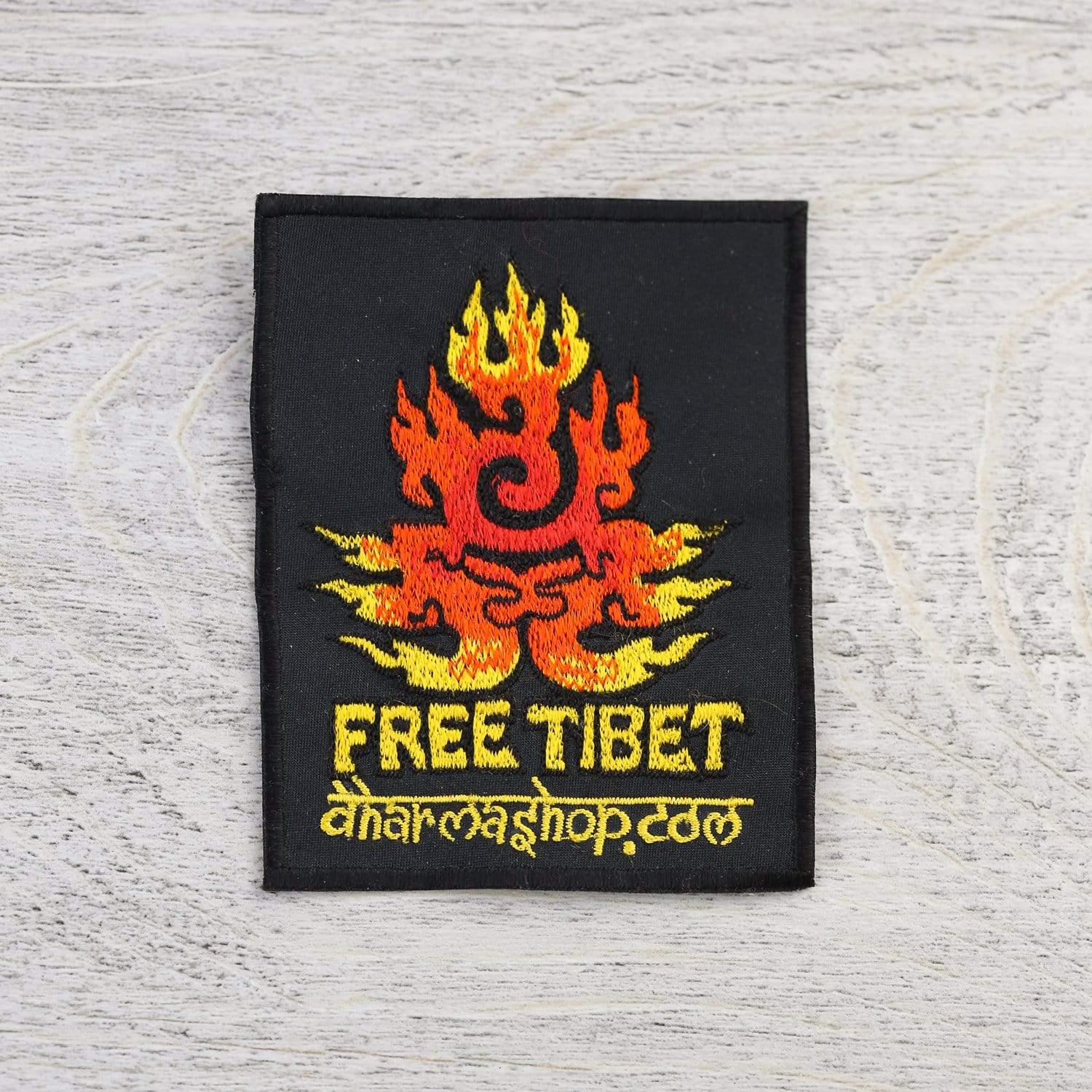 Free Tibet Handmade Embroidered Patch from Kathmandu - Perfect for Backpacks, Jackets & DIY Crafts | Cultural & Political Statement Accessory