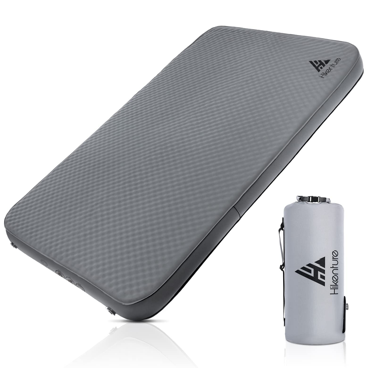 Hikenture 4 Inch Ultra Thick Self-Inflating Camping Mattress - 9.5 R-Value Insulated Sleeping Pad for All Seasons | Portable Foam Mat for Tent, Car, RV, Backpacking & Outdoor Adventures