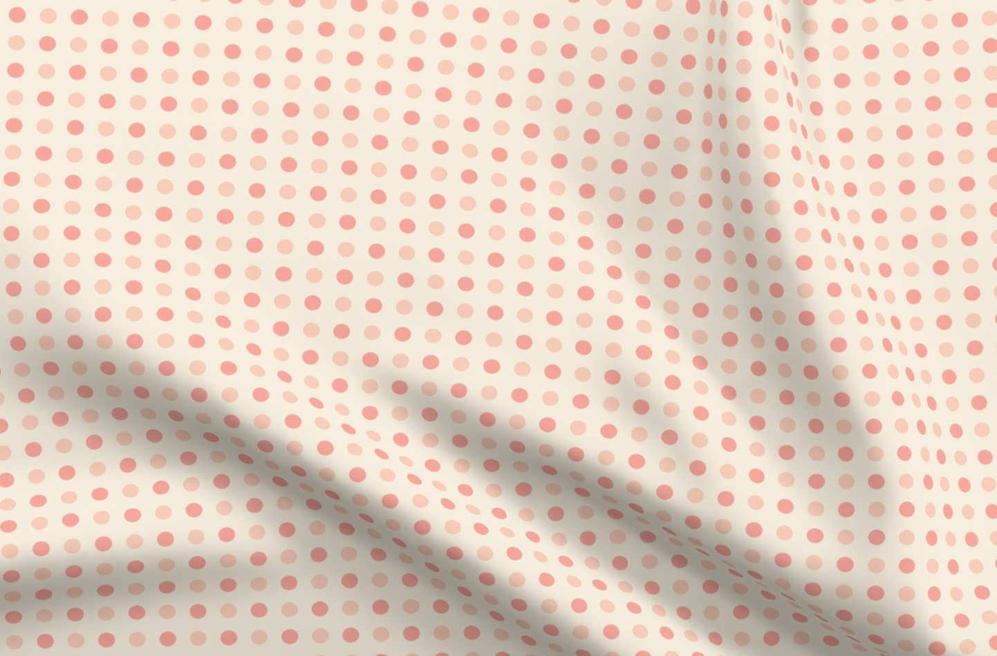 Peach Pink Dots Ivory Printed Minky Fabric by The Yard - Soft Plush Material for Sewing Baby Blankets, Quilt Backing & DIY Projects - Perfect for Nursery Decor, Swaddles & Cozy Home Crafts