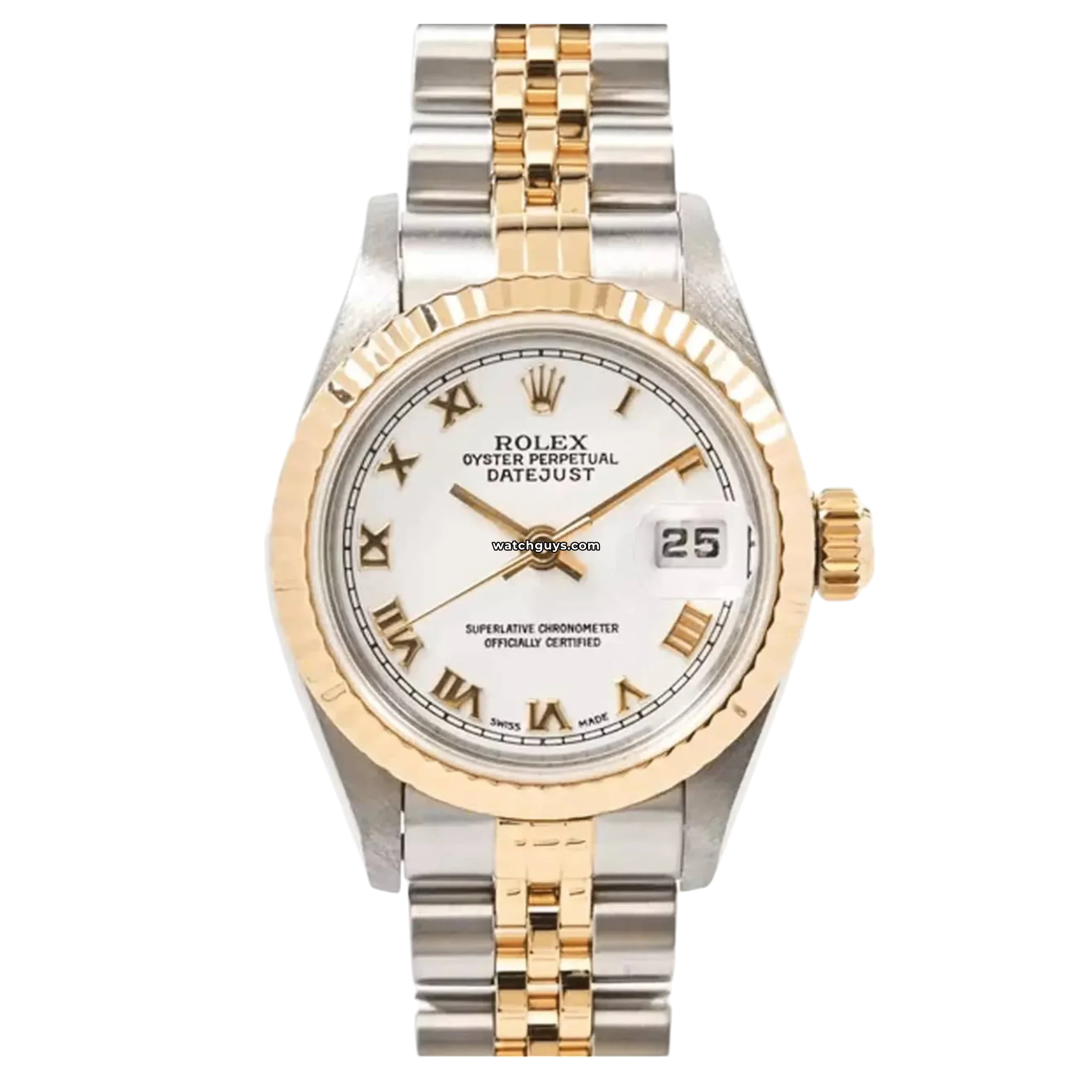 Authentic Rolex Datejust 79173 Women's Watch - 18K Yellow Gold & Stainless Steel, White Dial - Luxury Timepiece for Business, Gifting & Special Occasions