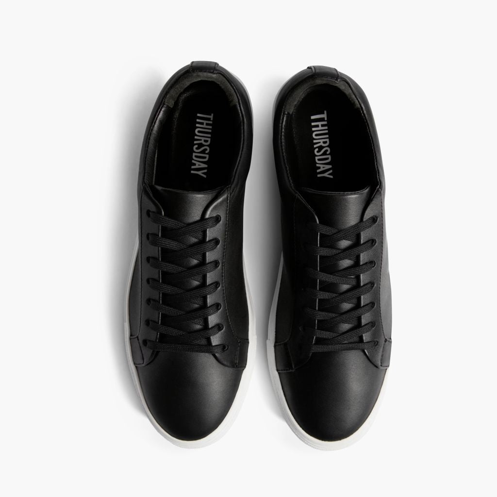 Premier Low Top Sneakers for Men & Women - Black Canvas Shoes with Blind Eyelets | Casual & Comfortable Footwear for Walking, Running, and Everyday Wear