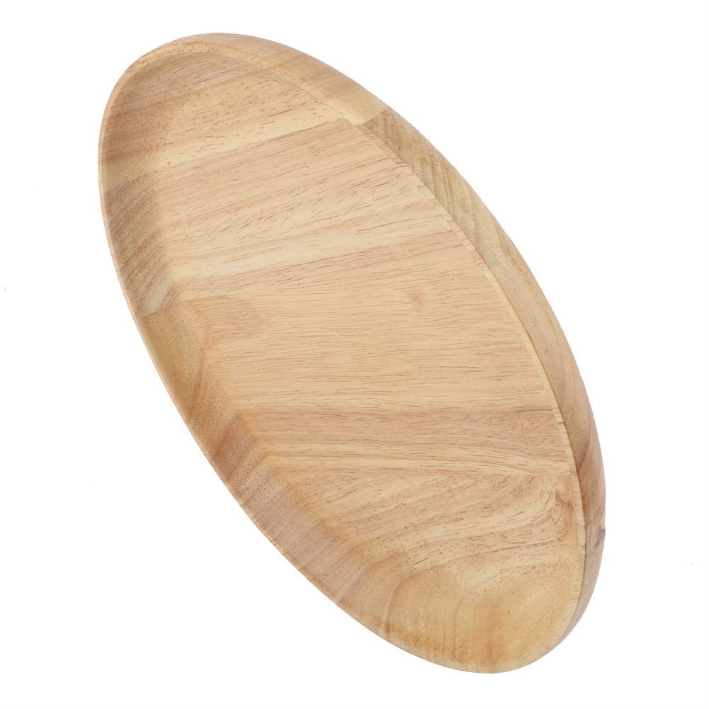 Round Wooden Serving Tray - Handcrafted Charcuterie Board for Fruits, Bread, Salad & Appetizers | Kitchen Countertop & Dining Table Organizer | Perfect for Entertaining, Brunch & Party Platters
