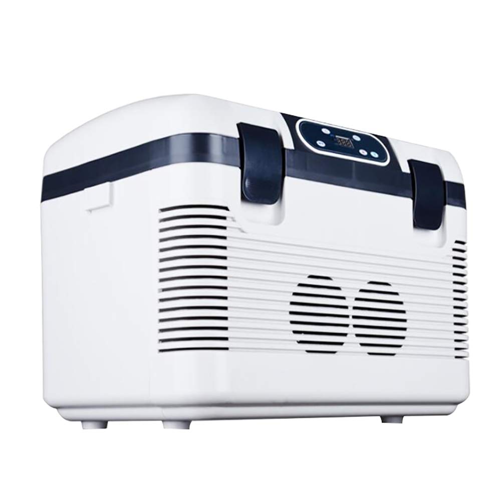 19L Dual-Core Car Refrigerator - Portable Mini Fridge for Dorm, Office & Travel - 12V/24V DC & 110V AC - Cooler & Warmer (17.7×12.59×13.38 Inches) - Perfect for Road Trips, Camping & Small Spaces