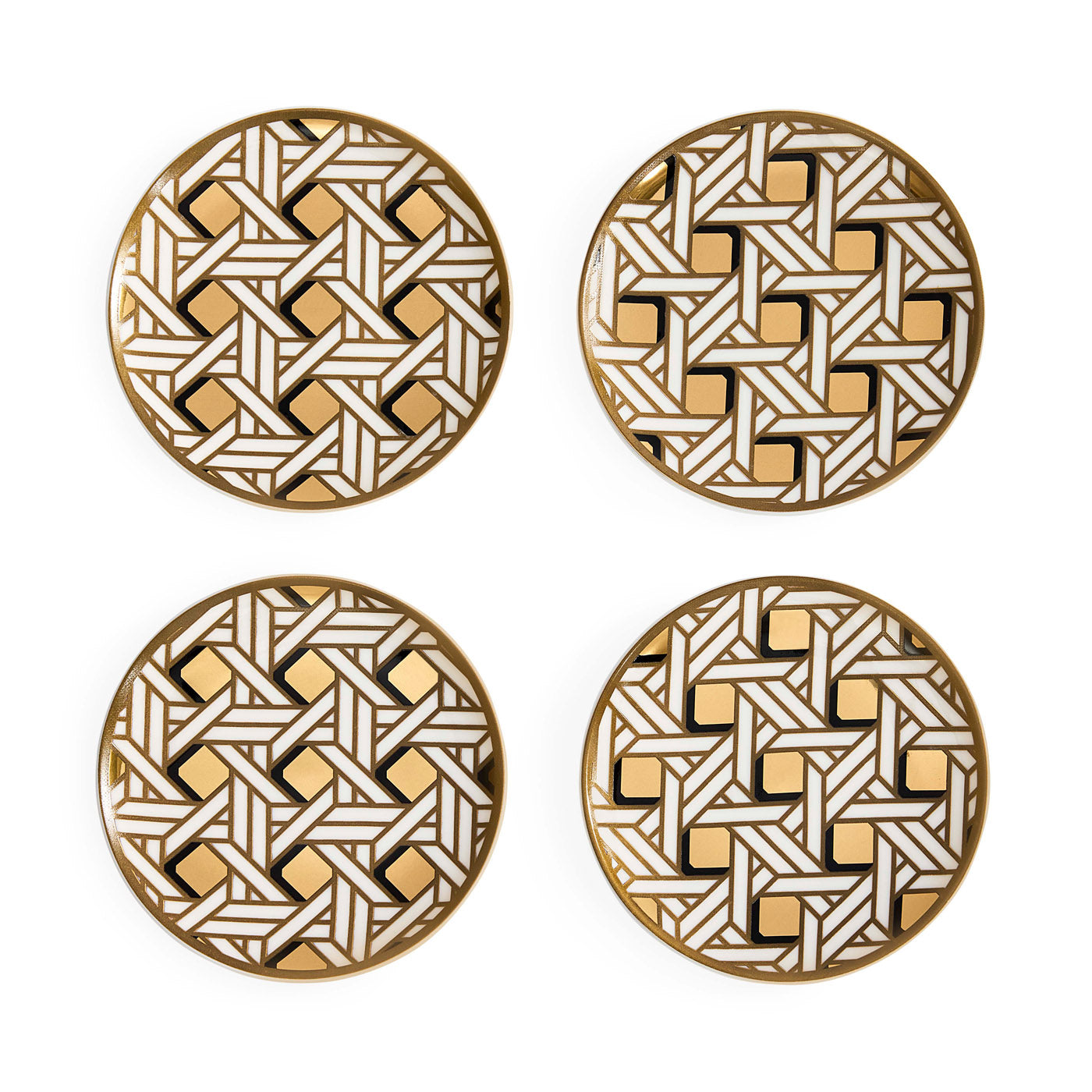 Premium Rattan Basketweave Coasters Set of 6 - Natural Wood Drink Coasters for Coffee Table, Bar, Dining Table - Absorbent & Durable Home Decor for Hot & Cold Beverages