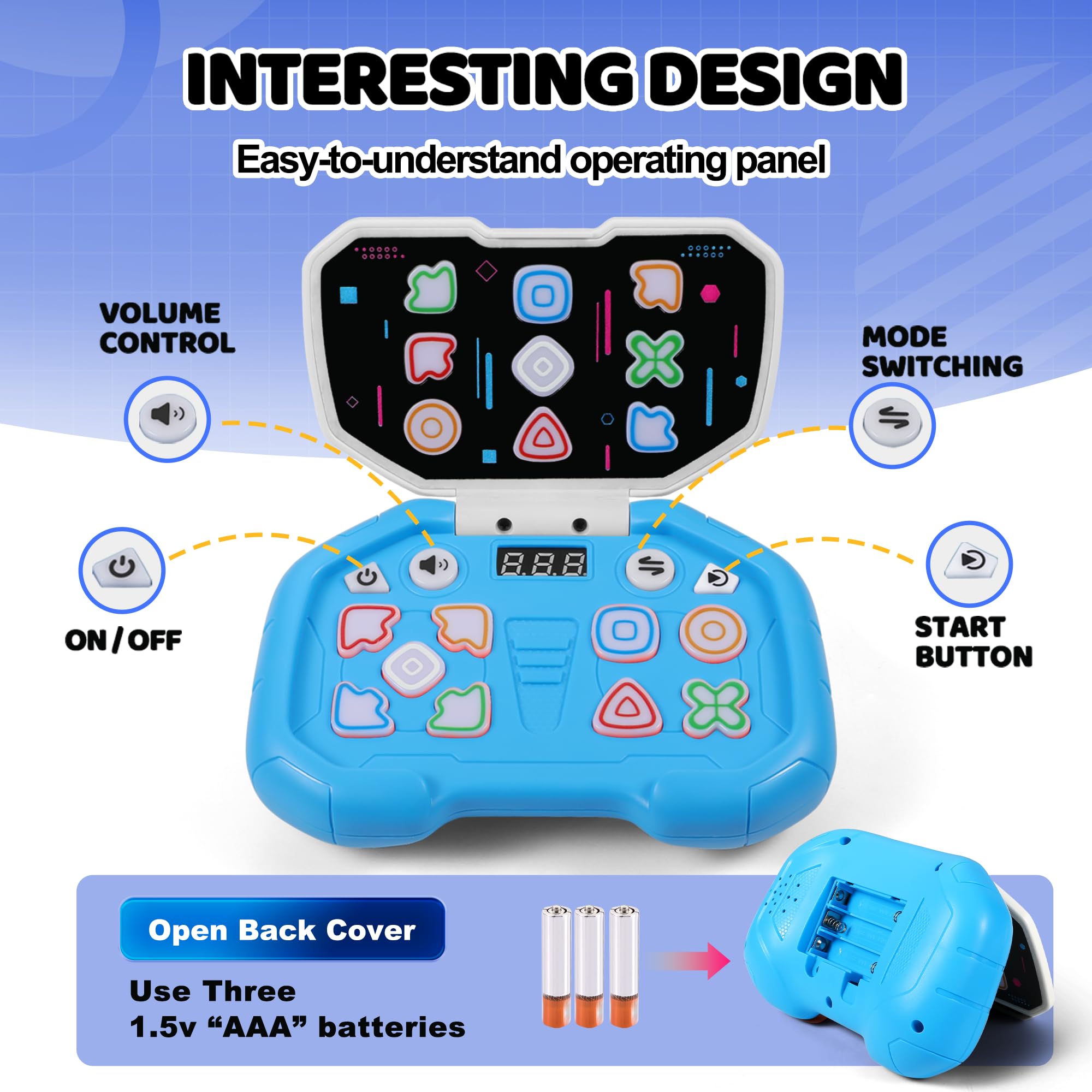 Handheld Fidget Game for Kids 6-12 - ADHD Sensory Toy with 999 Levels & 4 Modes - Perfect Birthday Gift for Boys & Girls