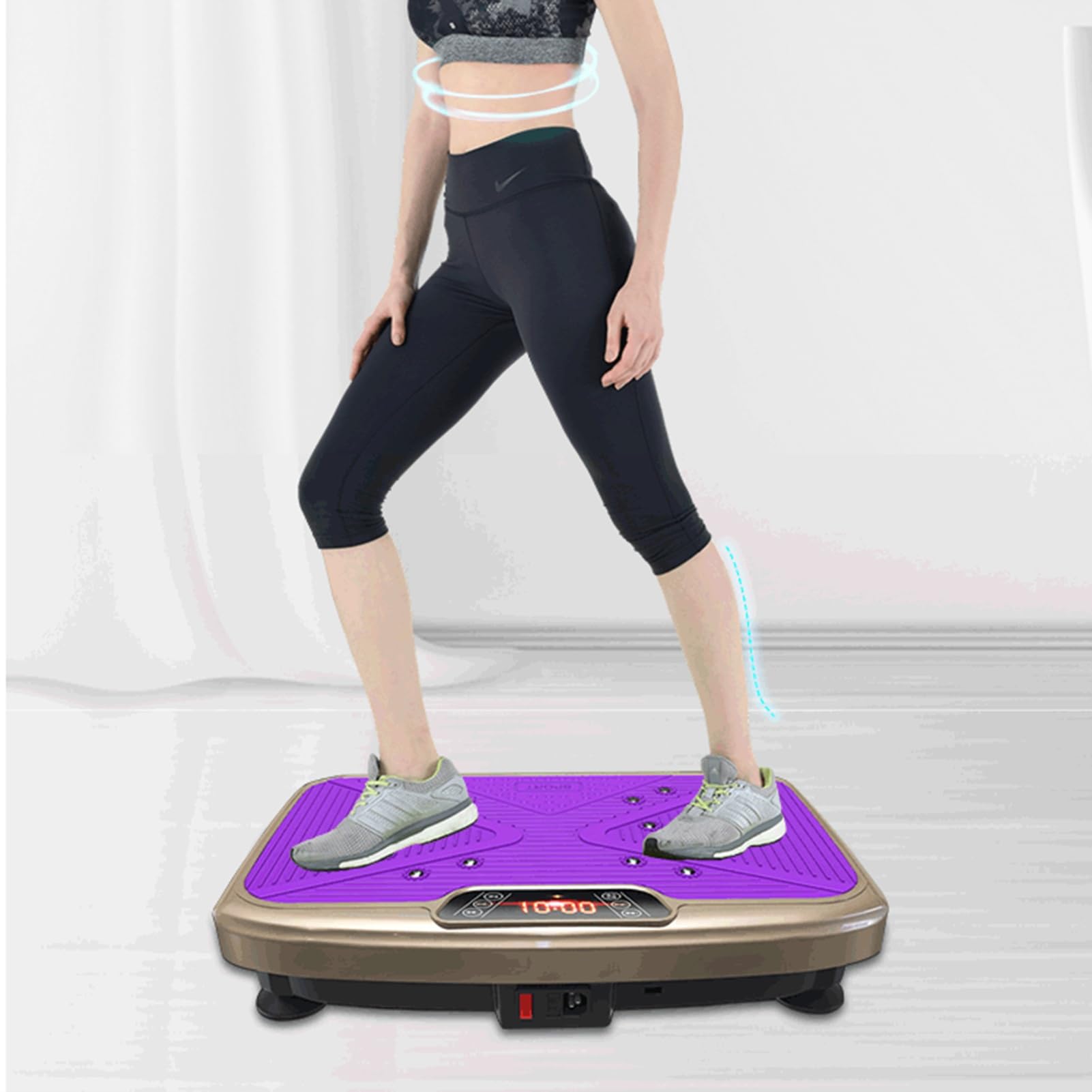 4D Vibration Plate Exercise Machine with Powerful Motors & Resistance Bands - Full Body Workout Platform for Weight Loss, Home Gym Training | Ideal for Toning, Circulation & Recovery After Workouts