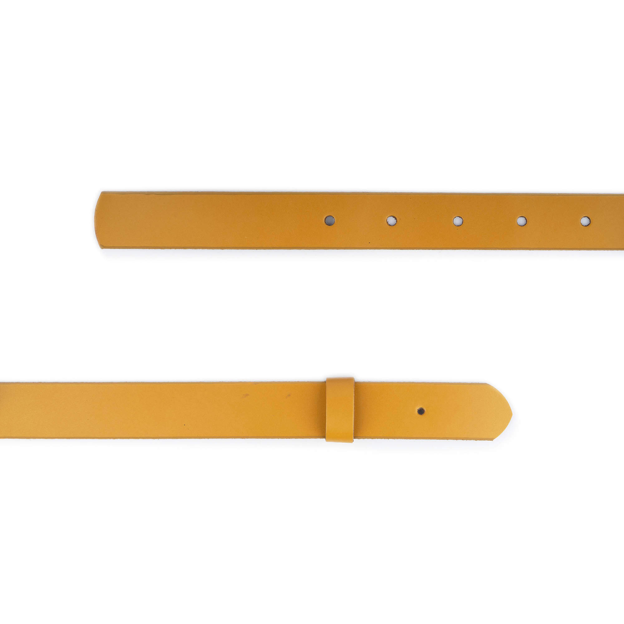 Premium 3.0 cm Mustard Yellow Leather Belt Strap for Montblanc Buckles - Women's Replacement Belt with Pre-Punched Holes | Perfect for Office, Casual Wear & Fashion Accessories