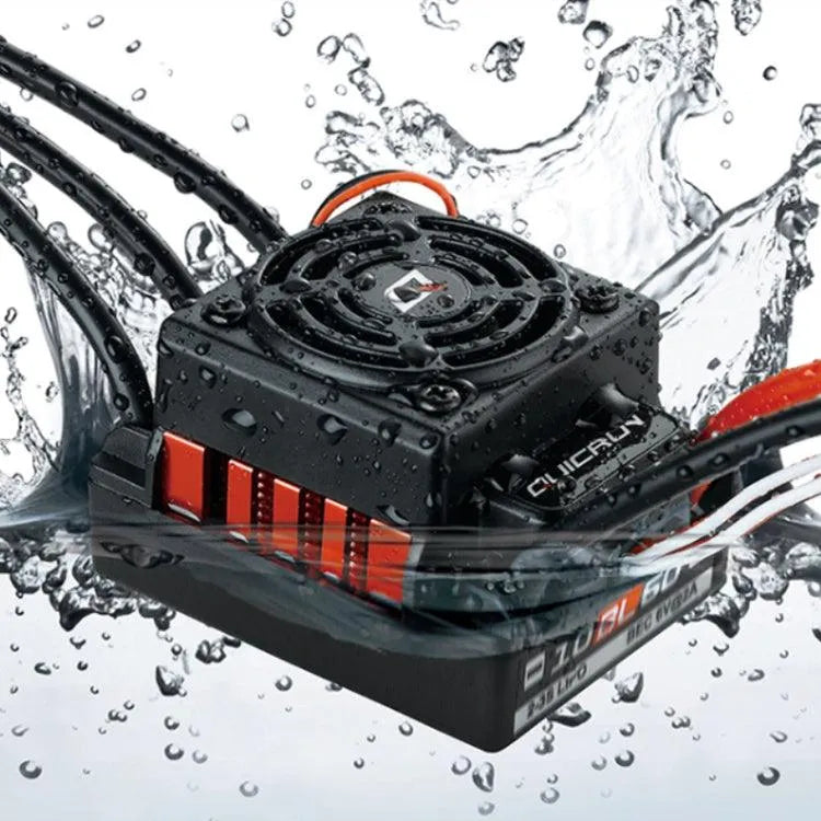 Hobbywing QuicRun 10BL60 60A Brushless Sensorless Waterproof ESC Speed Controller for 1/10 RC Cars - Perfect for Off-Road Bashing, Crawling and Racing