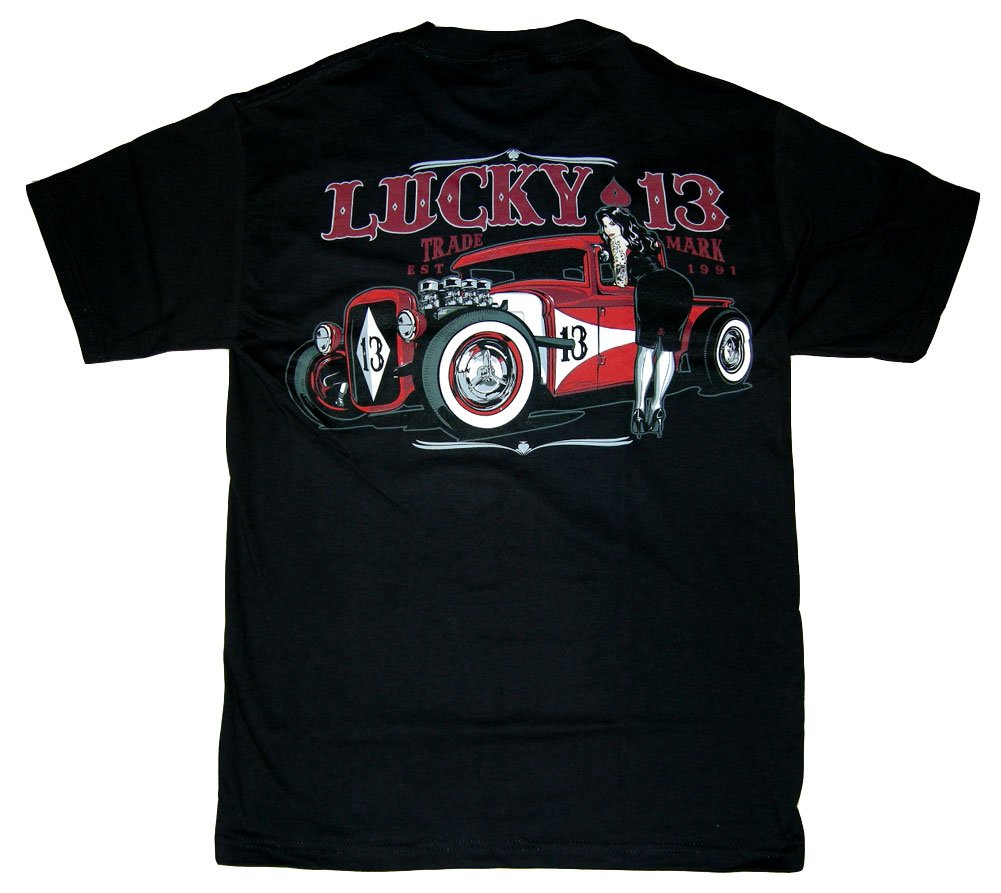 Men's Lucky 13 Adrian Graphic T-Shirt - Black Cotton Tee for Casual Wear & Street Style | Perfect for Everyday Outfits, Parties & Gifts