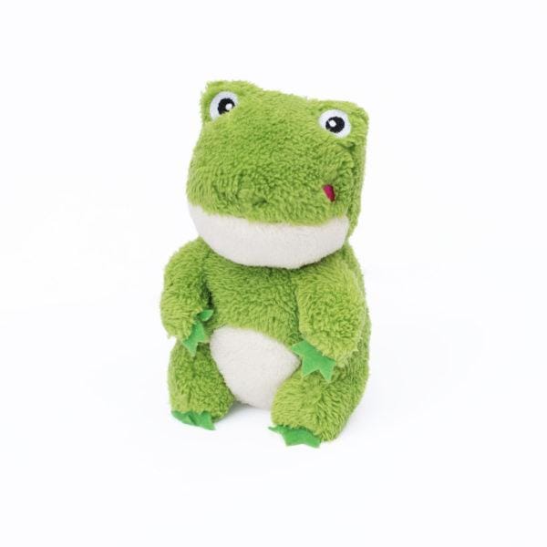 ZippyPaws Cheeky Chumz Frog Plush Dog Toy - Interactive Squeaky Puppy Chew Toy for Small & Medium Dogs - Perfect for Playtime, Training & Cuddling