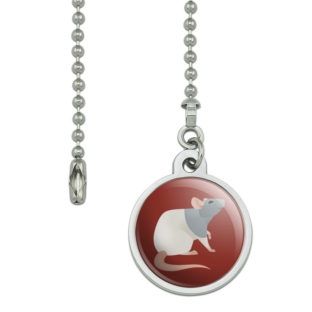 Stylish Hooded Rat Ceiling Fan Pull Chain - Decorative Light Switch Accessory for Home, Bedroom & Living Room - Unique Graphics & More Design