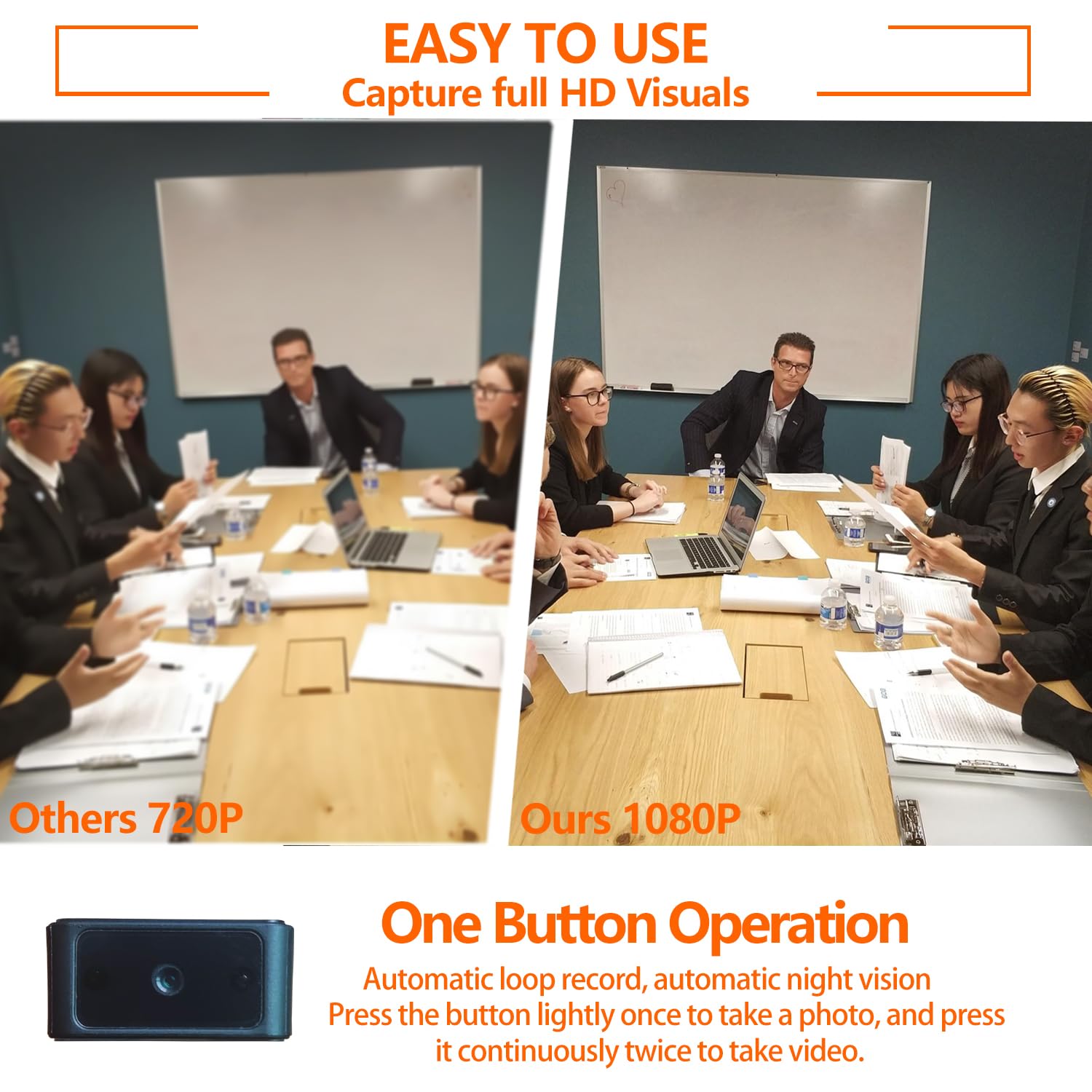KUIYIXUE Mini Hidden Spy Camera - 1080P HD WiFi Nanny Cam for Home, Office, Baby & Pet Monitoring - Indoor Security Surveillance Camera for Covert Recording & Motion Detection
