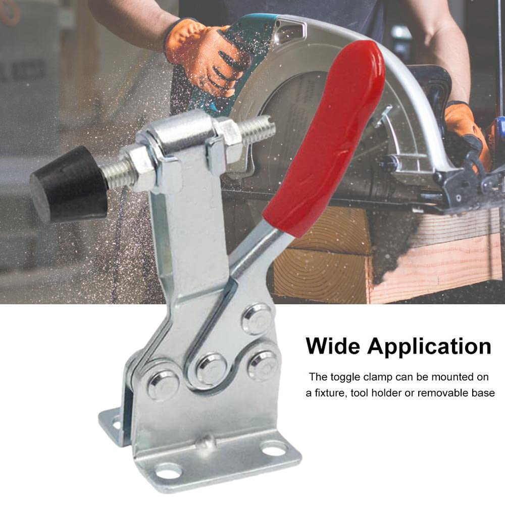 Utoolmart JY-200-W Horizontal Quick Release Toggle Clamp - 2 Pack Heavy Duty 881.8 lbs Capacity Hand Tool for Woodworking, Metalworking & DIY Projects