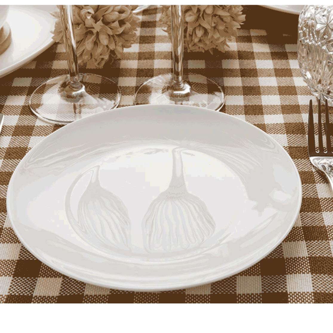 40-Piece Pure White Porcelain Dinnerware Set - Bone China Plates, Bowls, Soup Plates & Gravy Boat for 6-Person Table Setting | Elegant Dinner Party, Wedding, Holiday & Everyday Dining