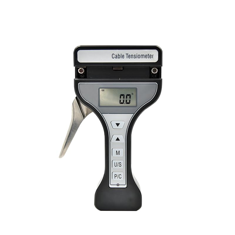 Digital Wire Rope Tensiometer 150-1500N Steel Cable Tension Gauge with LCD Display, Peak Hold & Dual Mode Switching - for Lifting, Rigging, and Construction Safety Applications