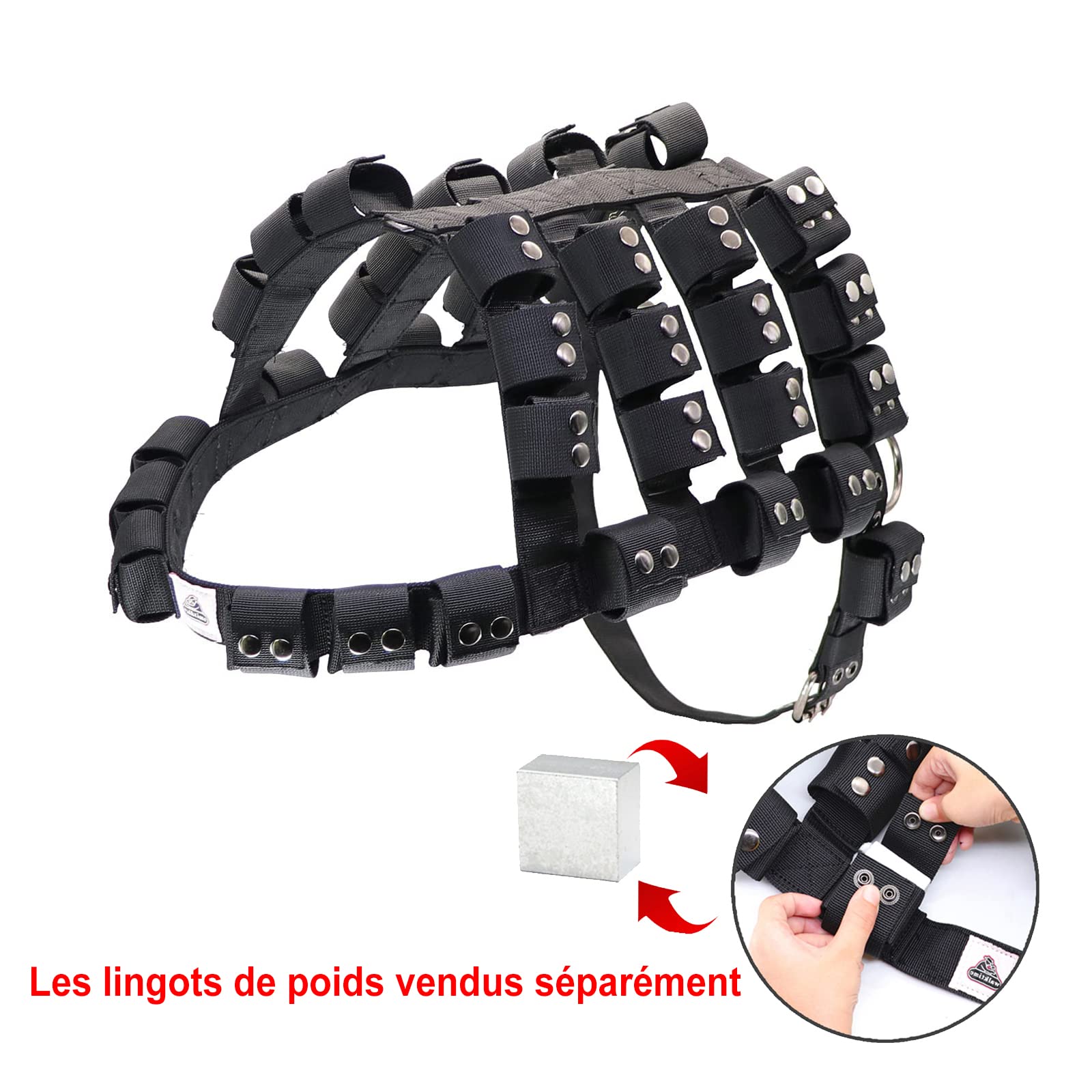 **No-Pull Dog Harness for Small, Medium & Large Dogs – Adjustable Weighted Vest for Pit Bulls & Strong Breeds – Tactical Harness with Pockets – Ideal for Weight Loss, Exercise, Walking & Muscle Training – Perfect for Outdoor Adventures & Daily Walks**