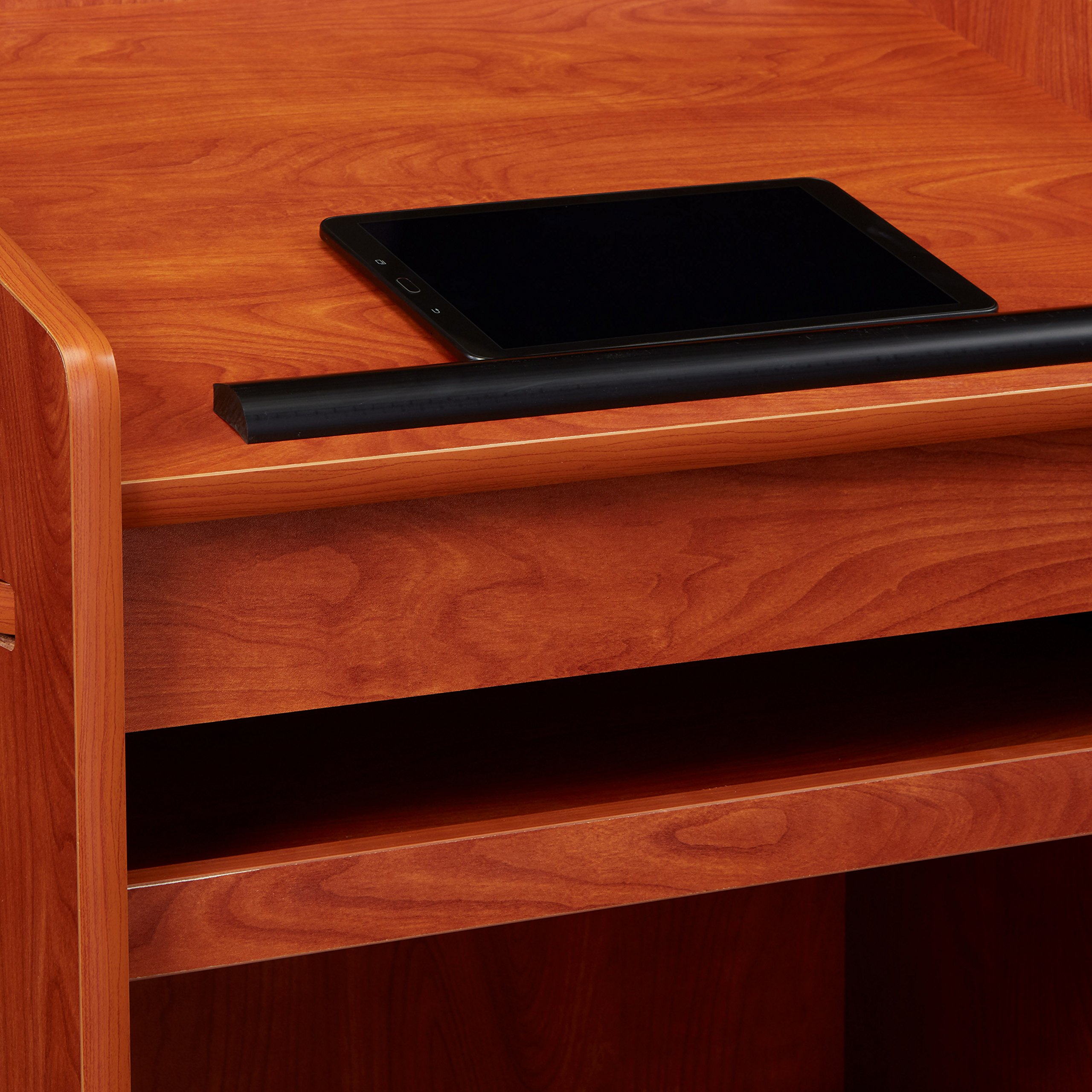 Premium Oklahoma Sound Aristocrat Floor Lectern - Solid Wild Cherry Wood - Perfect for Church Pulpits, Wedding Ceremonies & Public Speaking Events