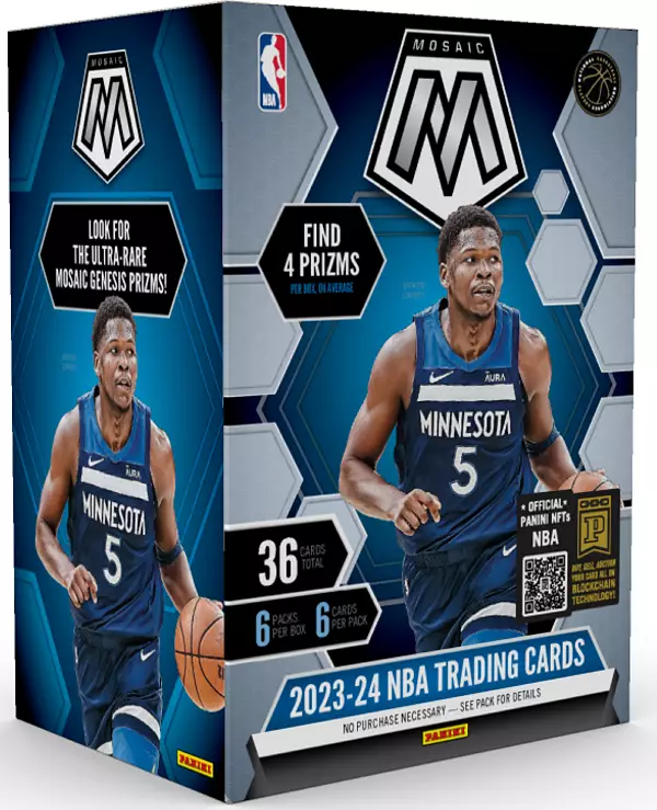 2023-24 Panini Mosaic Basketball NBA Blaster Box - 6 Packs with Exclusive Parallels & Rookies | Collect, Trade & Display for Basketball Fans