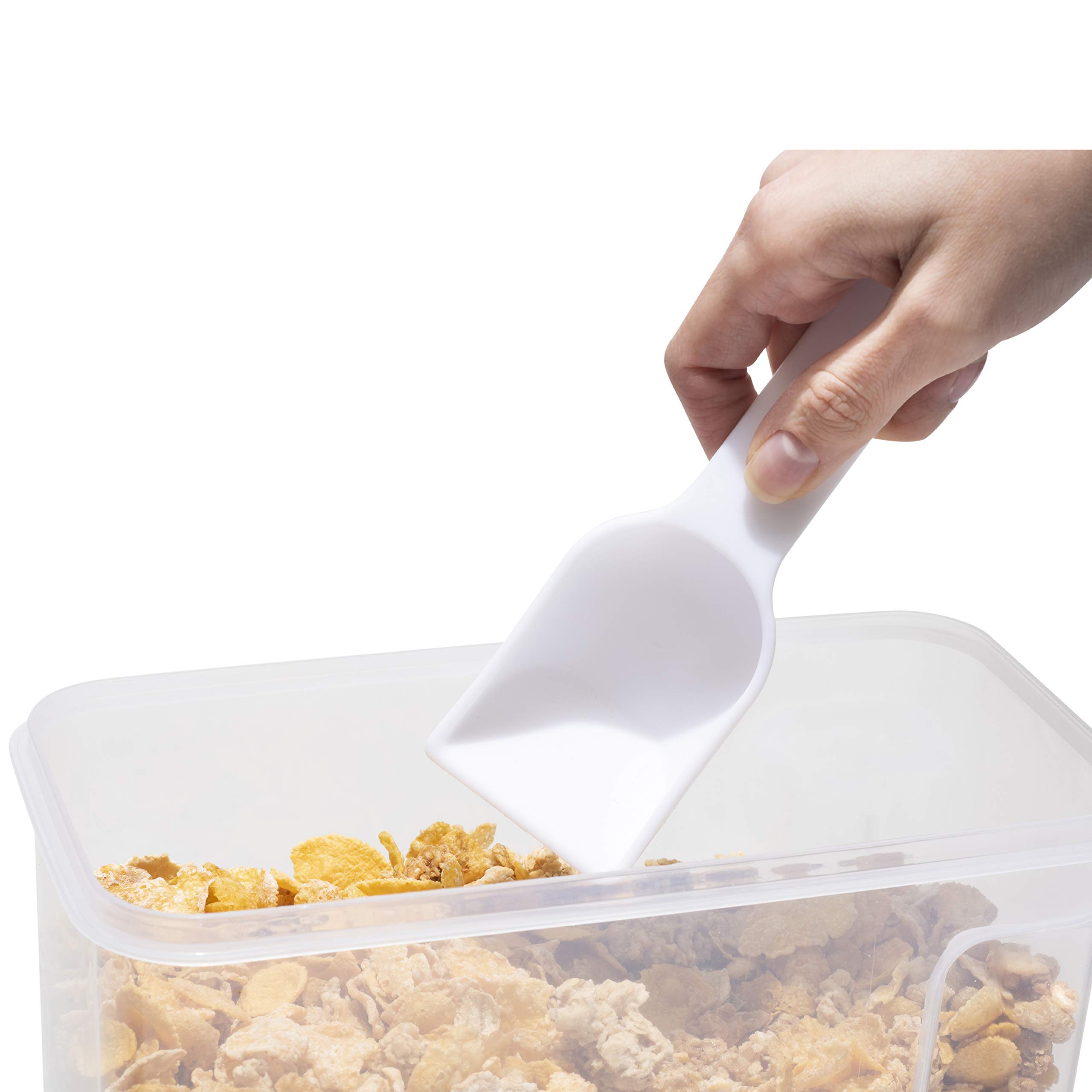 2 Pack Airtight Cereal Storage Containers with Scooper - Medium Clear Food Storage Bins for Kitchen & Pantry Organization - Keep Cereal, Snacks, and Dry Foods Fresh - Perfect for Breakfast, Baking, and Meal Prep