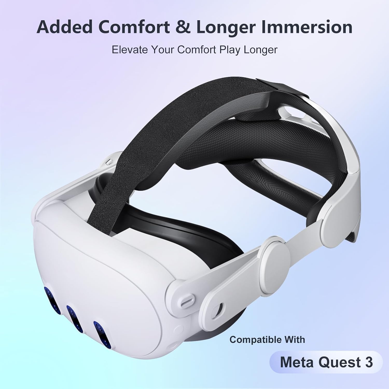 KAKAVR Comfortable Lightweight Adjustable Head Strap for Meta Quest 3/Quest 3S - Elite Strap Replacement Accessories to Reduce Pressure - Perfect for VR Gaming, Movies & Extended Play Sessions