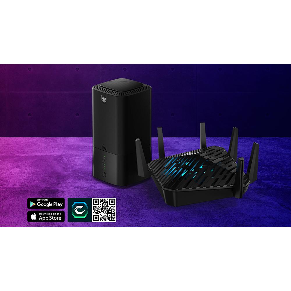 Acer Predator Connect W6 WiFi 6E Gaming Router - High-Speed Wireless Internet for PC, PS5, Xbox Series X | 4K Streaming & Low Latency Online Gaming
