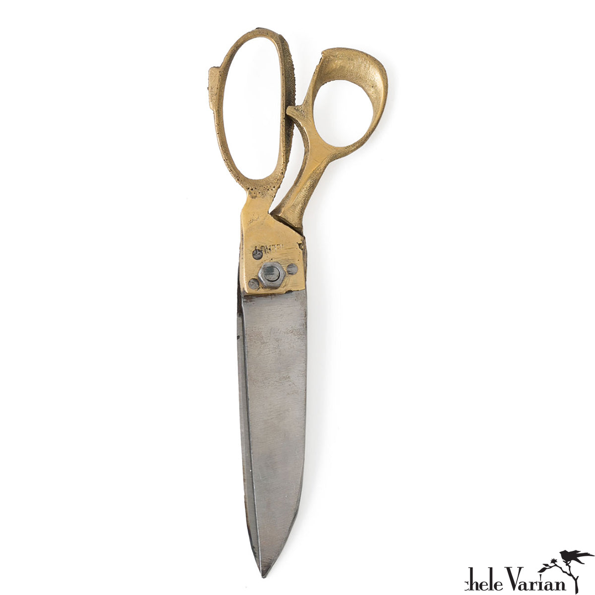 Premium Brass Handle Scissors - Heavy Duty Sharp Stainless Steel Blades for Crafting, Sewing & Office Use - Ideal for Fabric Cutting, Paper Crafts & Home DIY Projects