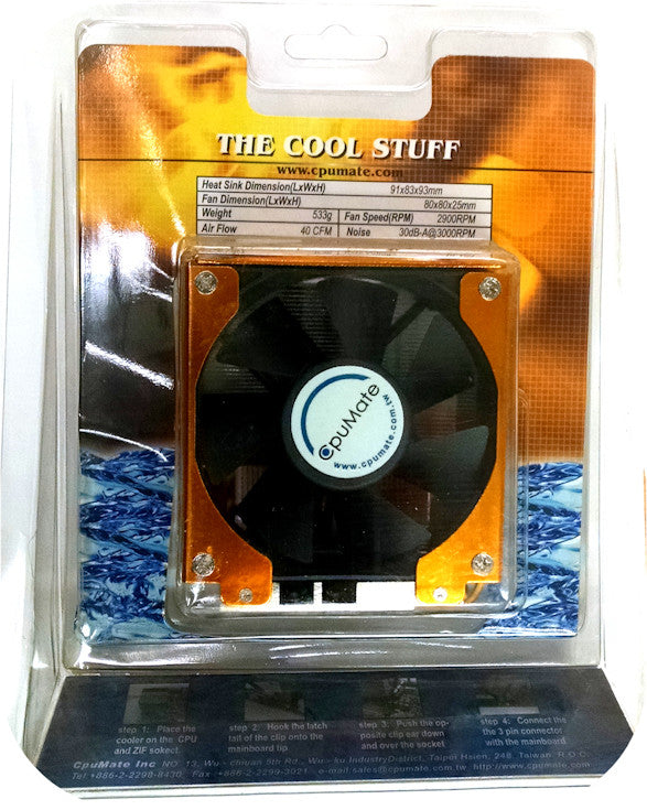 High-Performance CpuMate Coolmall AMD Socket A CPU Cooler DA30HM3L - Efficient Cooling Solution for Gaming PCs & Workstations