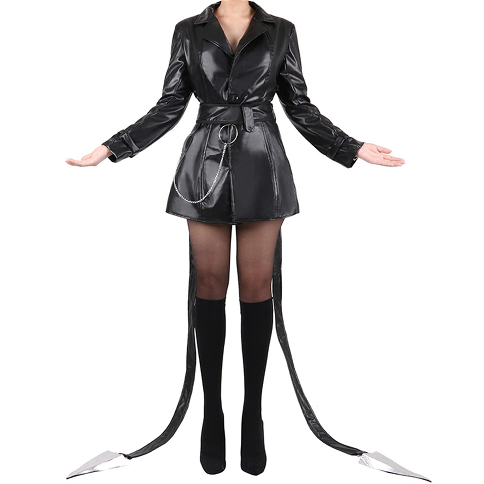 Sexy Women's Latex Catsuit Cosplay Costume - Catwoman Fake Leather Bodysuit Jumpsuit for Night Club, Pole Dance & Halloween - Size XL | Fetish Lingerie, Role Play & BDSM Outfit