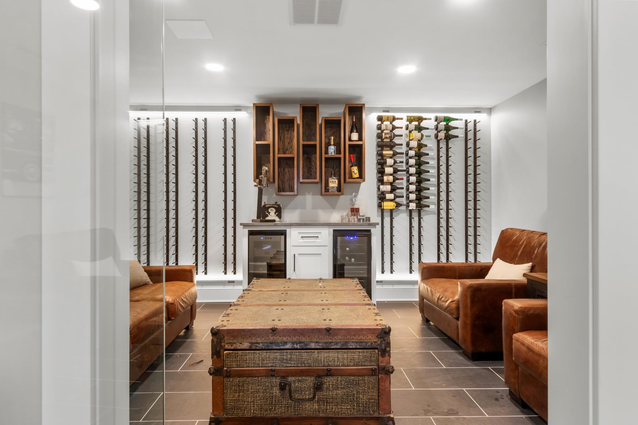 Ultra Wine Racks Wall Mounted - 4ft x 3in Matte Black Wine Storage (Holds 36 Bottles) - Perfect for Kitchen, Dining Room & Home Bar Organization
