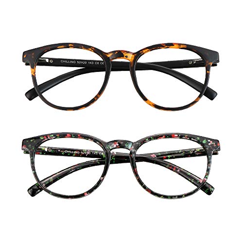 Chilling 2 Pairs Dark Tortoise+red Floral