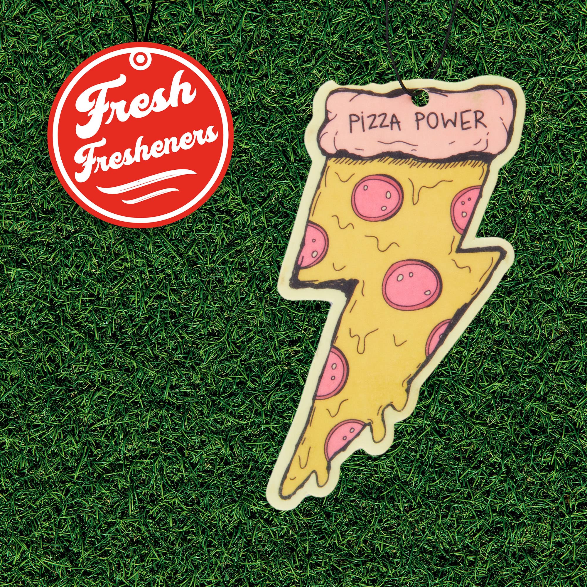 Fresh Fresheners Essential Oil Scented Pizza Car Air Freshener - 3 Pack | Long-Lasting Aroma for Cars, Trucks & Home | Perfect for Road Trips & Office Spaces