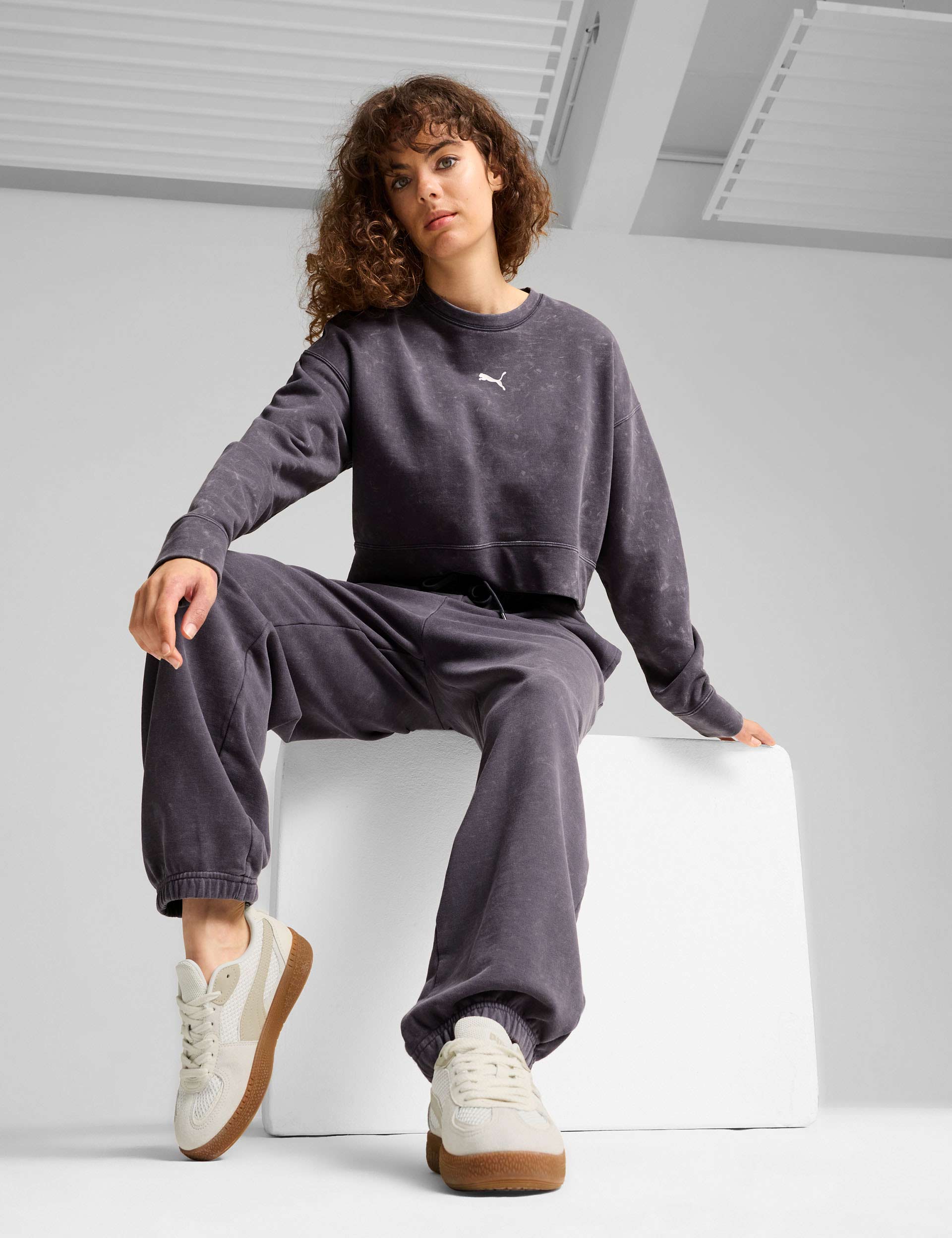 DARE TO Relaxed Washed Crew Neck T-Shirt for Men | Soft Cotton Casual Tee | Galactic Grey | Perfect for Everyday Wear & Street Style Fashion