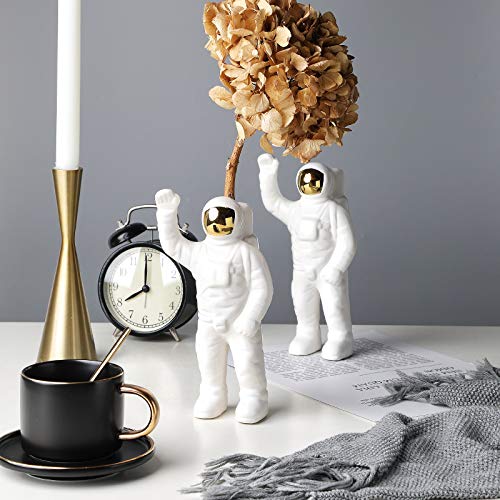 Massjoy Astronaut Ceramic Vase - Unique Home Decor & Gift for Space Lovers | Perfect for Living Room, Bedroom & Office Decoration