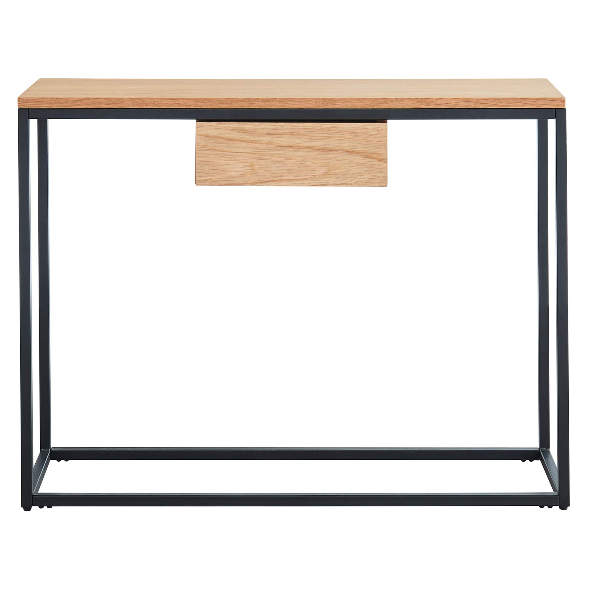 Modern Oak Console Table with Drawers - Elegant Sofa & Hallway Entryway Furniture for Living Room, Bedroom, or Foyer Decor