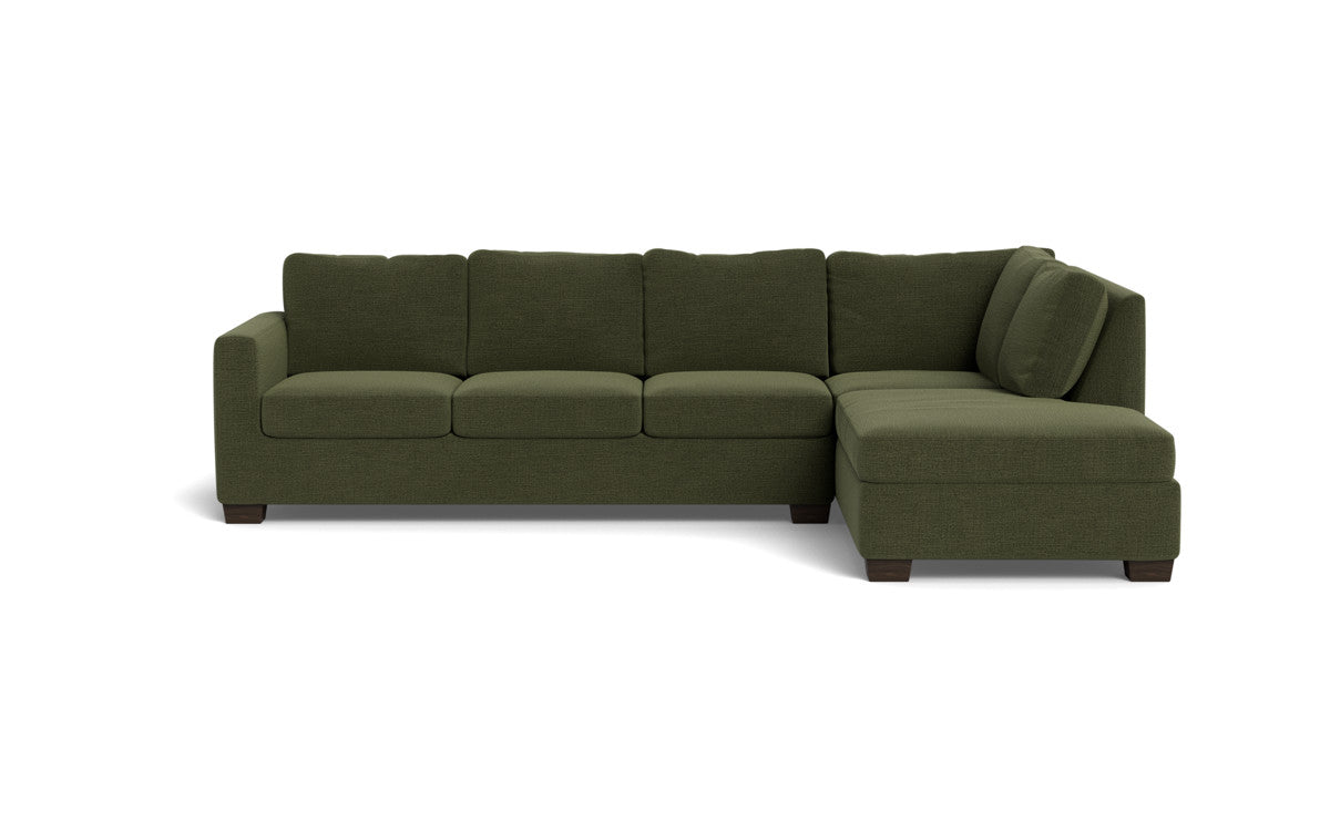 Track 121 Right Chaise Sleeper Sectional Sofa - Modern L-Shaped Convertible Couch with Pull-Out Bed for Living Room, Guest Room & Small Spaces