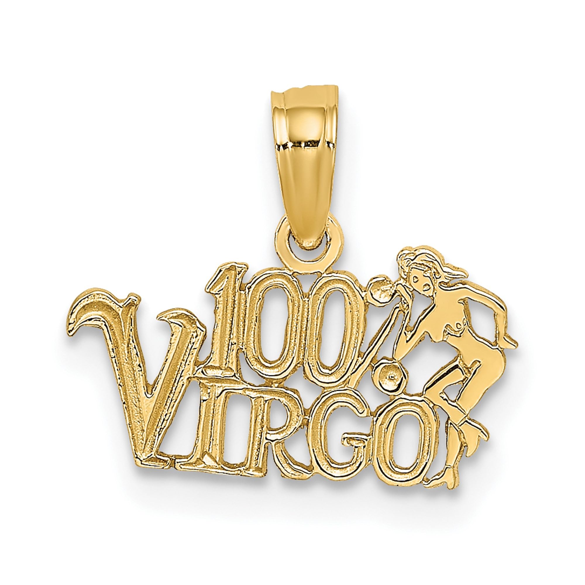 14K Solid Yellow Gold Virgo Zodiac Necklace - August & September Birthday Gift, Horoscope Pendant Jewelry for Women - Perfect for Daily Wear, Special Occasions & Astrology Lovers