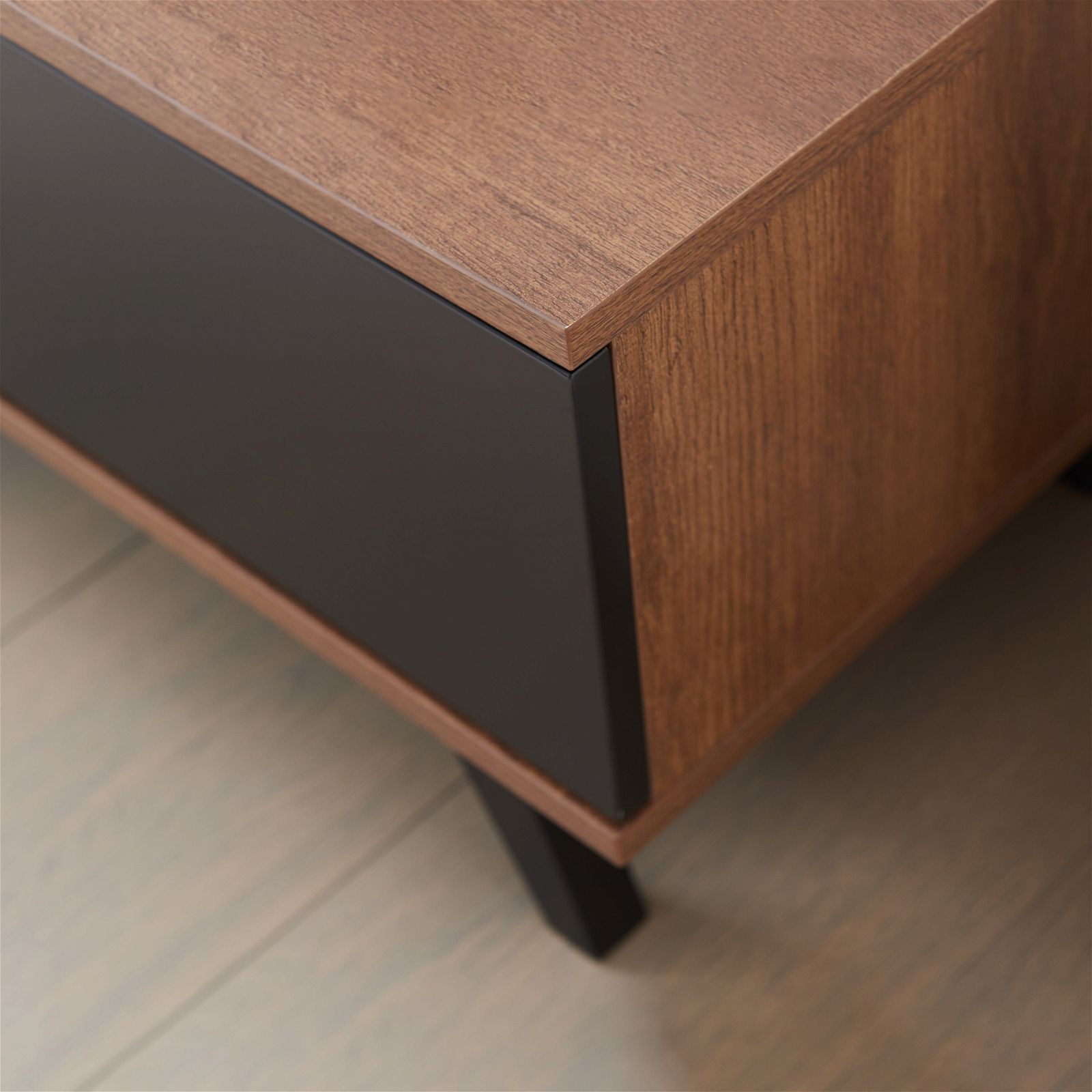 Tauris NOVA LL Entertainment Unit in Dark Oak - Modern TV Stand for Living Room, Home Theater & Media Storage