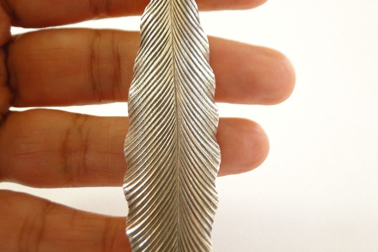 Exquisite Thai Tribe Long Feather Sterling Silver Dangle Earrings for Women | Handmade Tribal Jewelry | Perfect for Boho Fashion, Festivals & Special Occasions