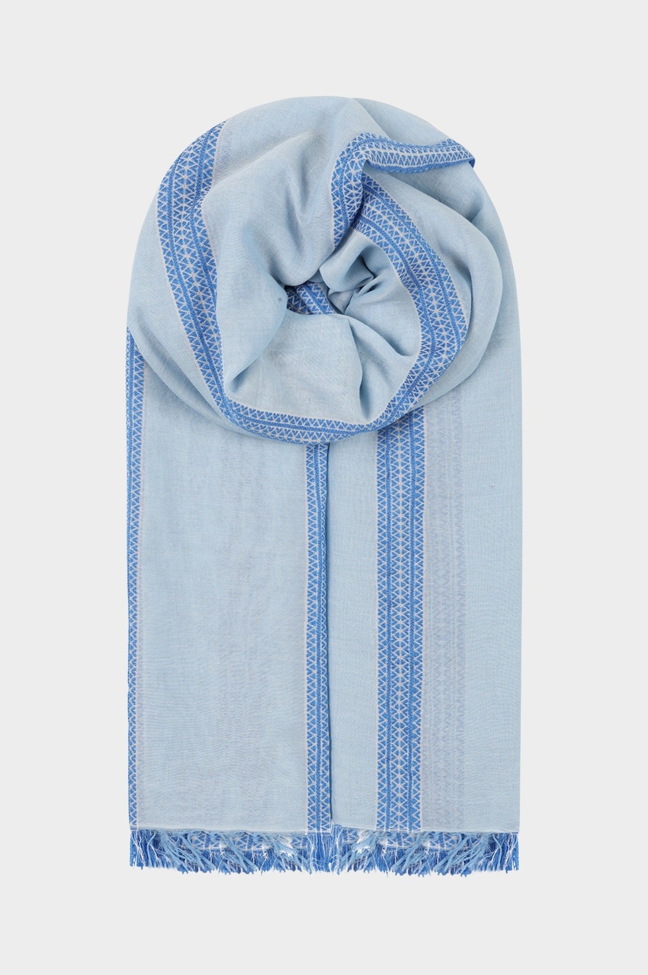 Premium Organic Cotton Scarf for Women - Soft & Breathable Blue Winter Fashion Accessory - Perfect for Cold Weather, Office Wear & Gift Giving