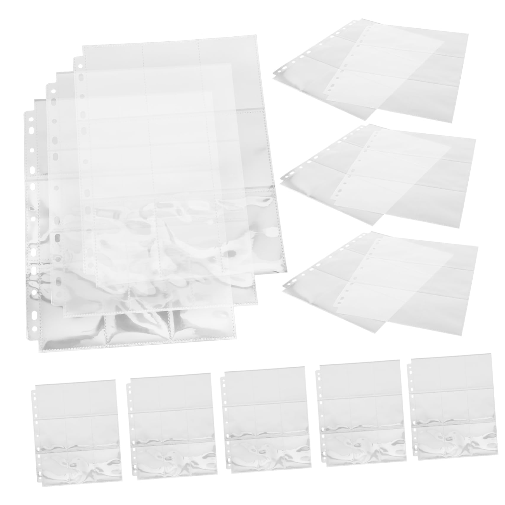 150 Pcs Clear Card Sleeves for Trading Cards - Premium Game Card Holder & Binder Pages with 9-Slot Design - Perfect for MTG, Pokemon, Yu-Gi-Oh Collectors and Card Game Storage