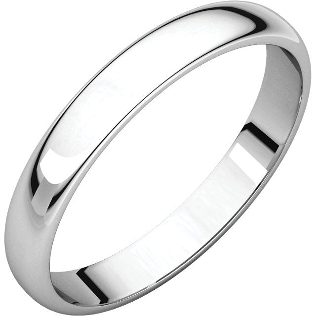 14K Gold 3mm Half Round Lightweight Wedding Band for Men - Perfect for Engagement, Anniversary & Everyday Wear